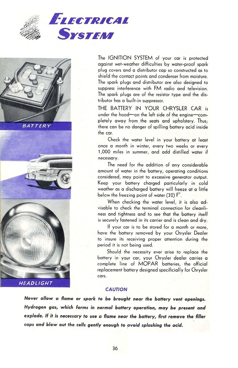 1952 Chrysler Owners Manual Page 16